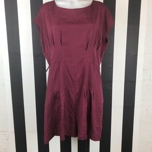 5 for $25 Lauren Conrad Maroon Pleated Romper